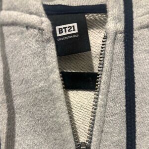 BT21 Gray Zip-Up Hoodie